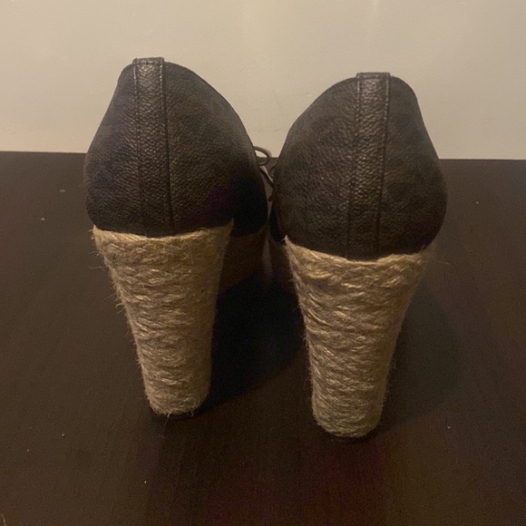 Michael KORS MEG  MK Signature PVC Peep Toe Wedges - Picture 7 of 11